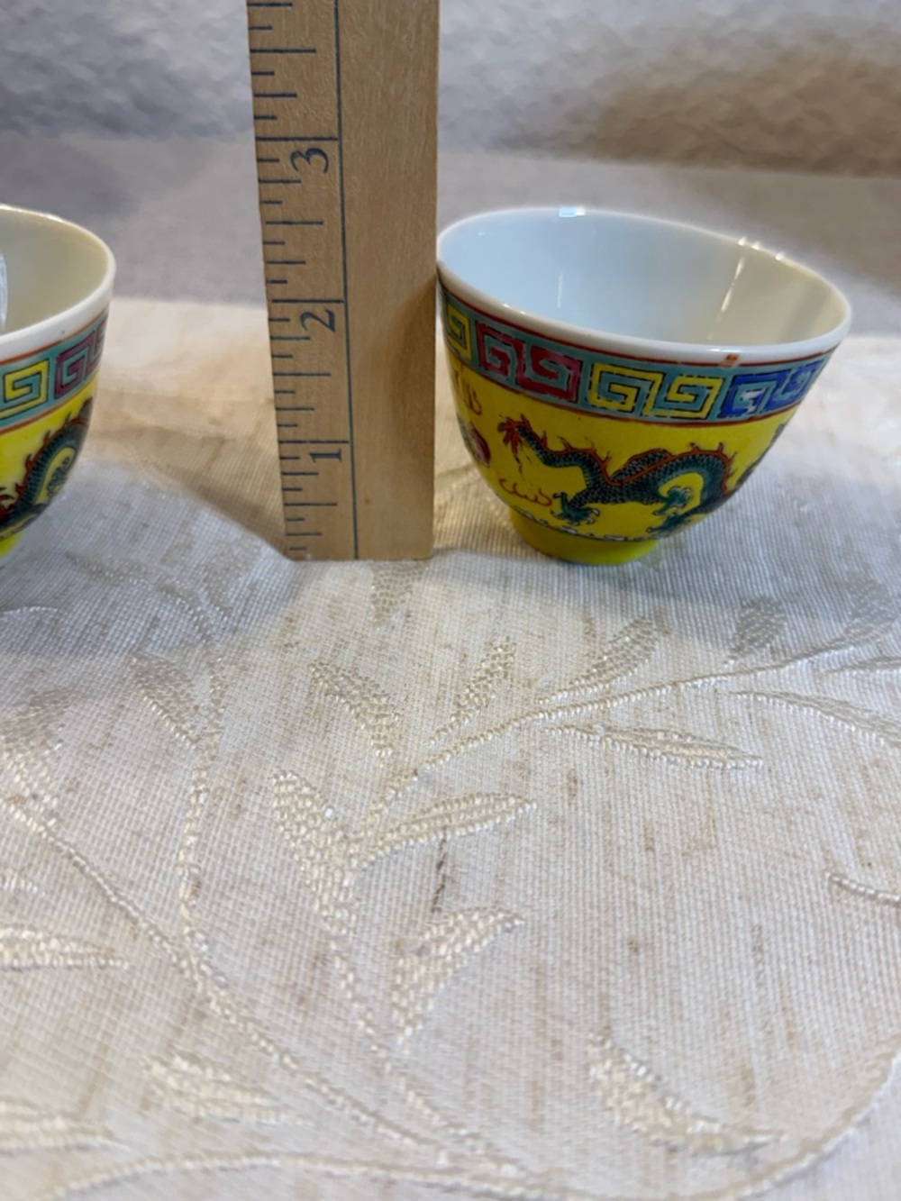 Vintage Chinese Jingdezhen Famille Jaune Dragon Travel Tea Set Wicker Basket 06 - Picture 16 of 16